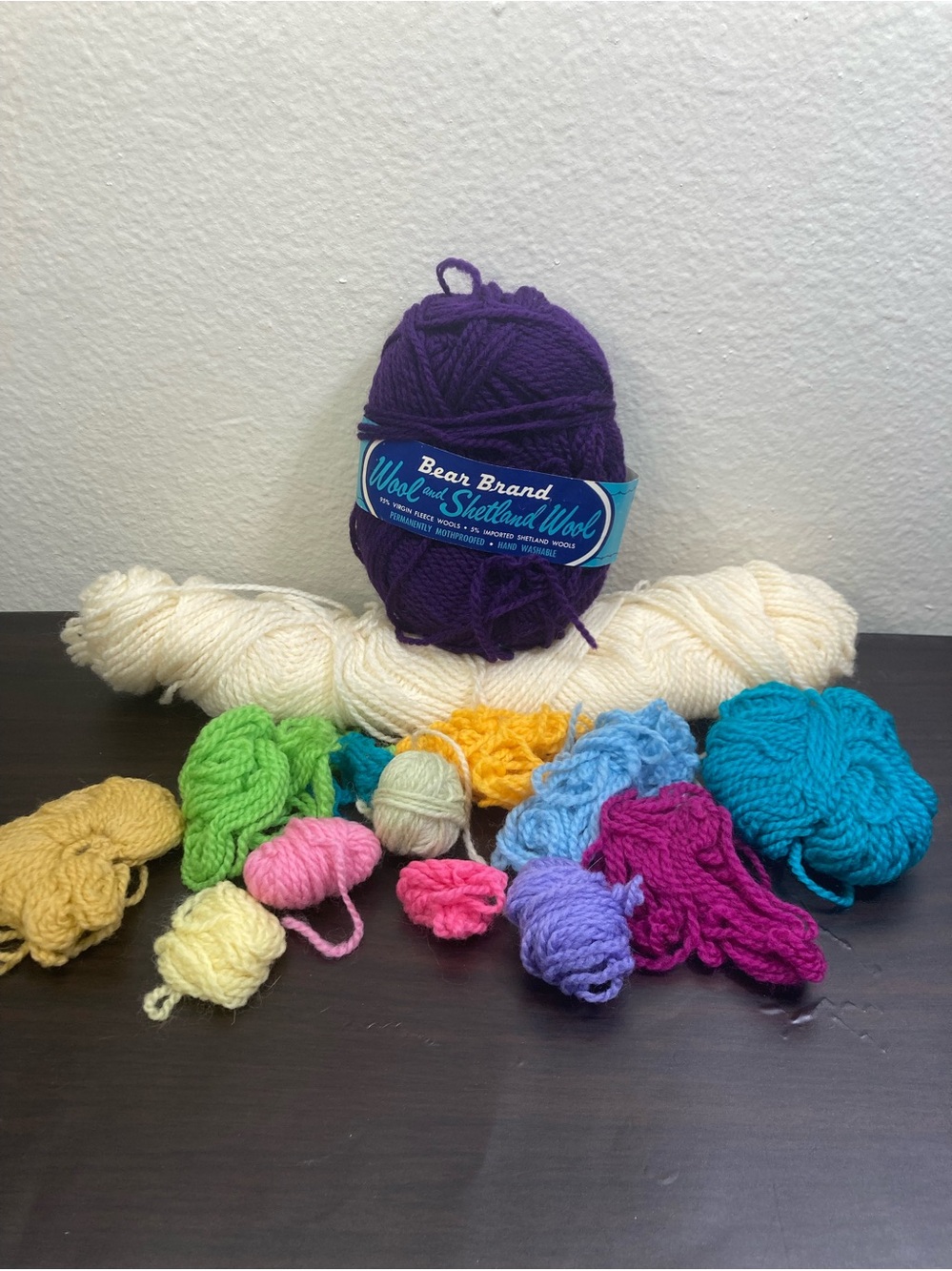 1 NEW Bear Brand Deep Purple Wool and Assorted Wool